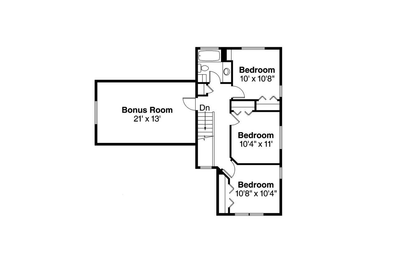 Secondary Image - Craftsman House Plan - Rockspring 30-897 - 2nd Floor Plan 