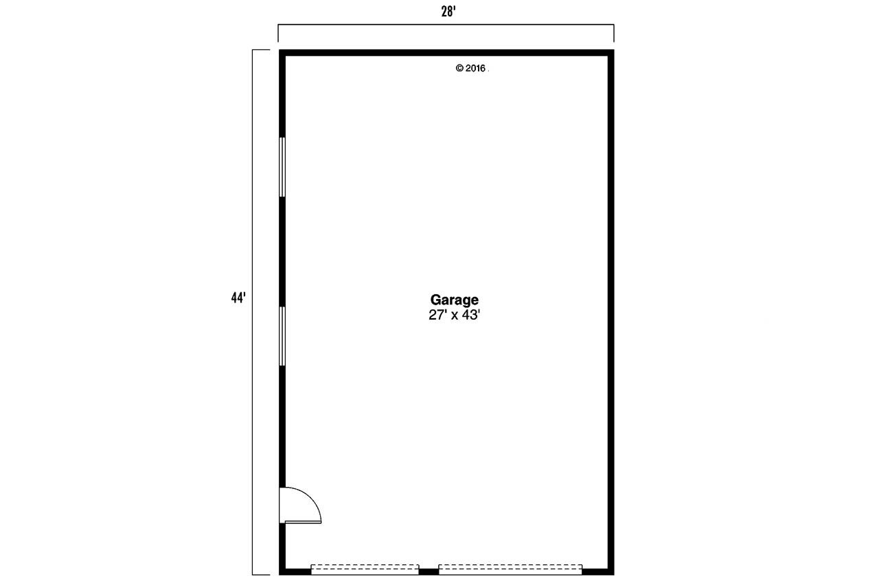 Traditional House Plan - Garage 20-093 - 1st Floor Plan 