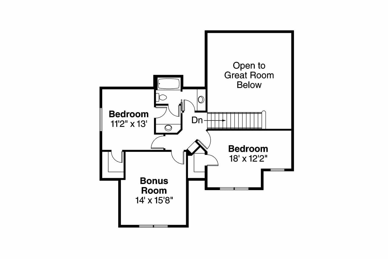 Secondary Image - Craftsman House Plan - Brightwood 30-527 - 2nd Floor Plan 