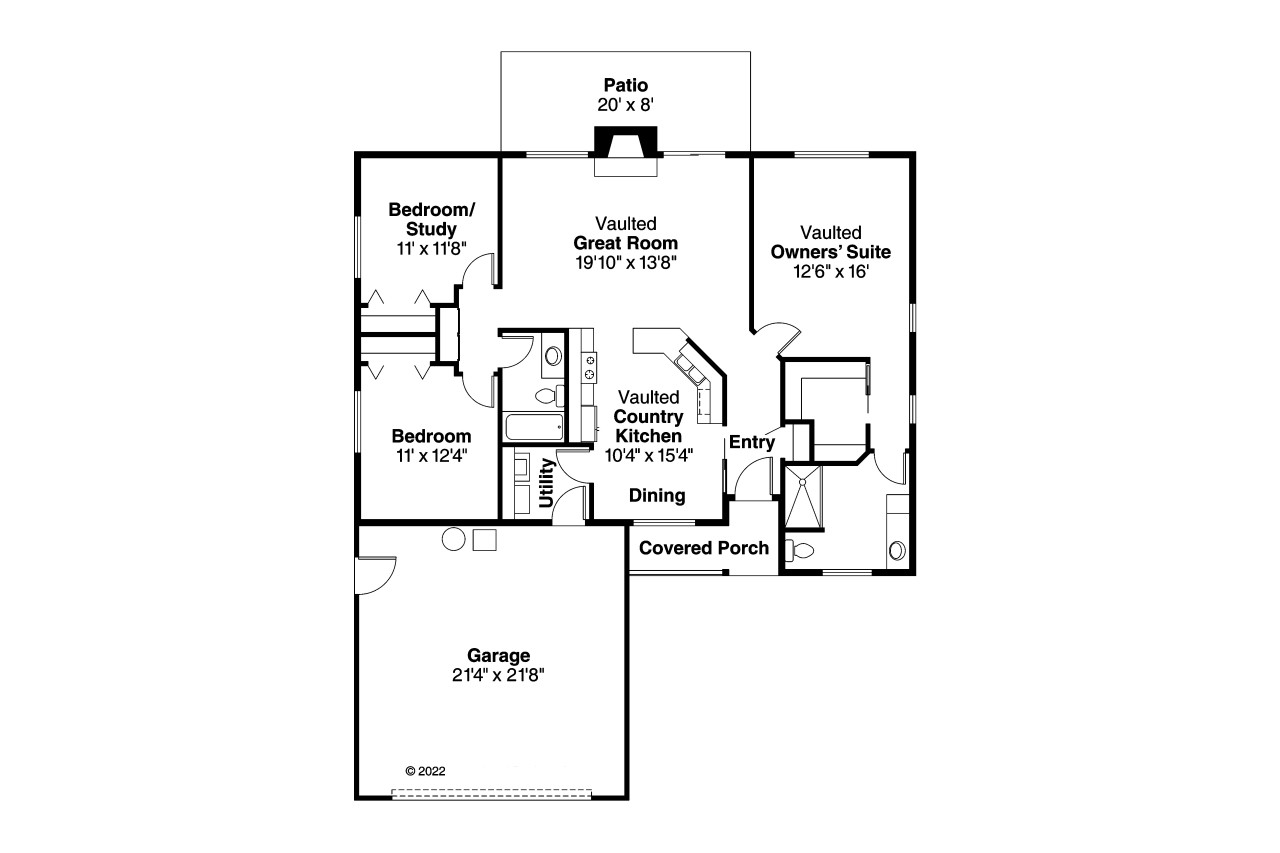 Traditional House Plan - Keizer 30-230 - 1st Floor Plan 