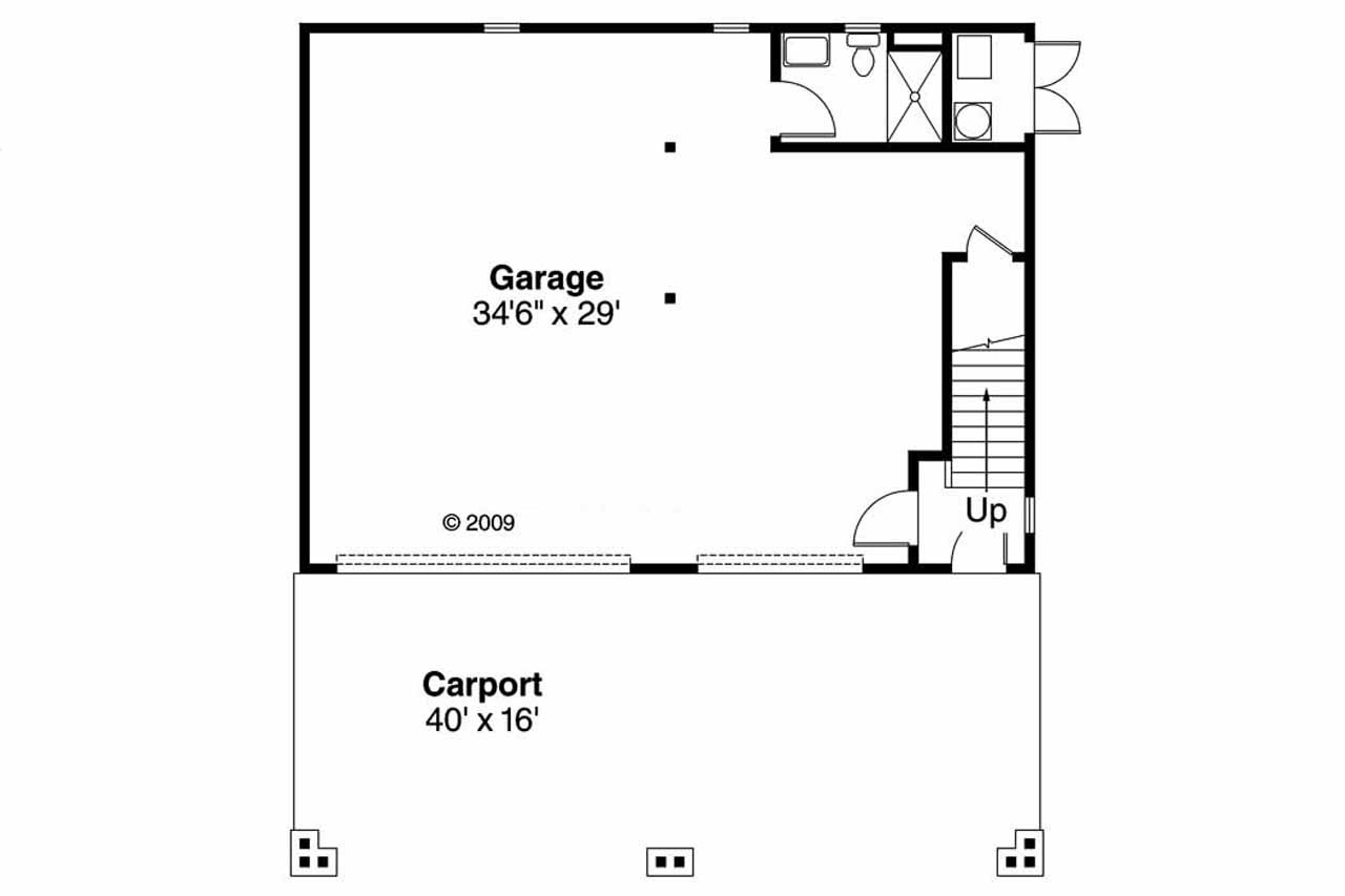 Bungalow House Plan - 20-052 - 1st Floor Plan 
