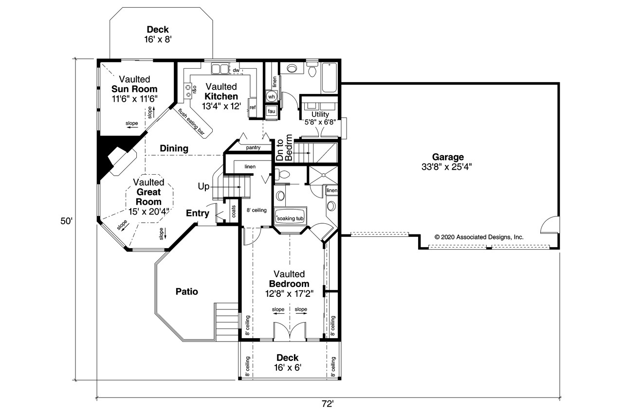 Cape Cod House Plan - Trenton 30-017 - 1st Floor Plan 
