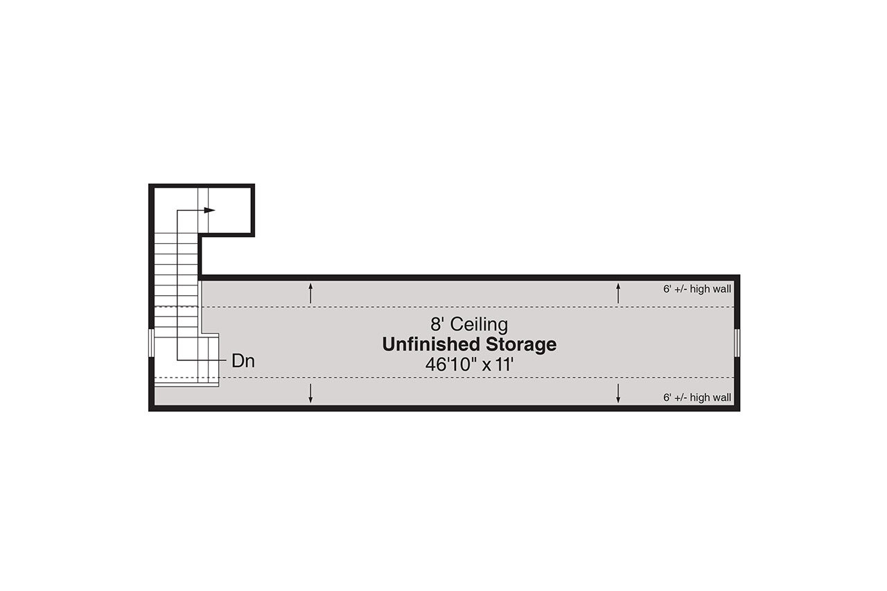 Mediterranean House Plan - Garage w/Storage 20-019 - 2nd Floor Plan 