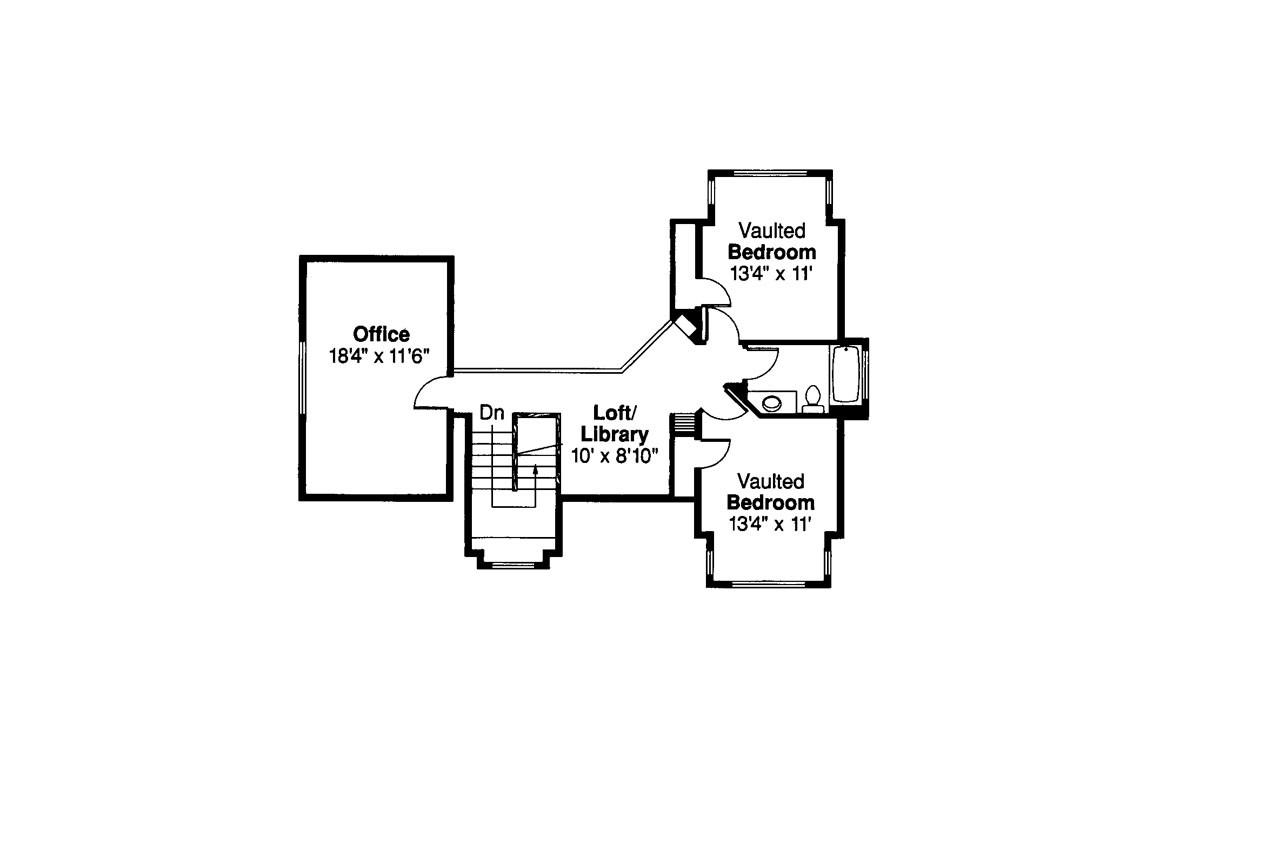 Secondary Image - Mediterranean House Plan - Rosebery 30-162 - 2nd Floor Plan 