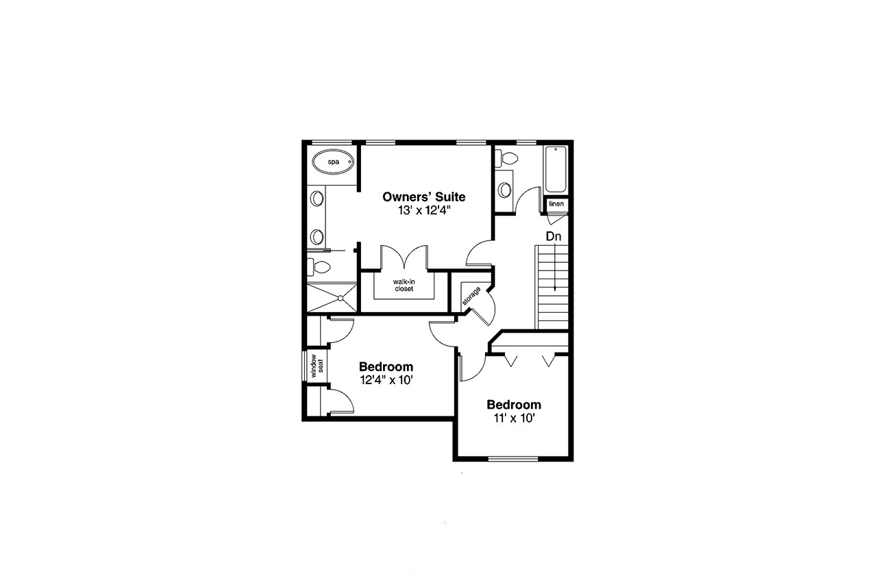 Secondary Image - Country House Plan - Hudson 30-086 - 2nd Floor Plan 