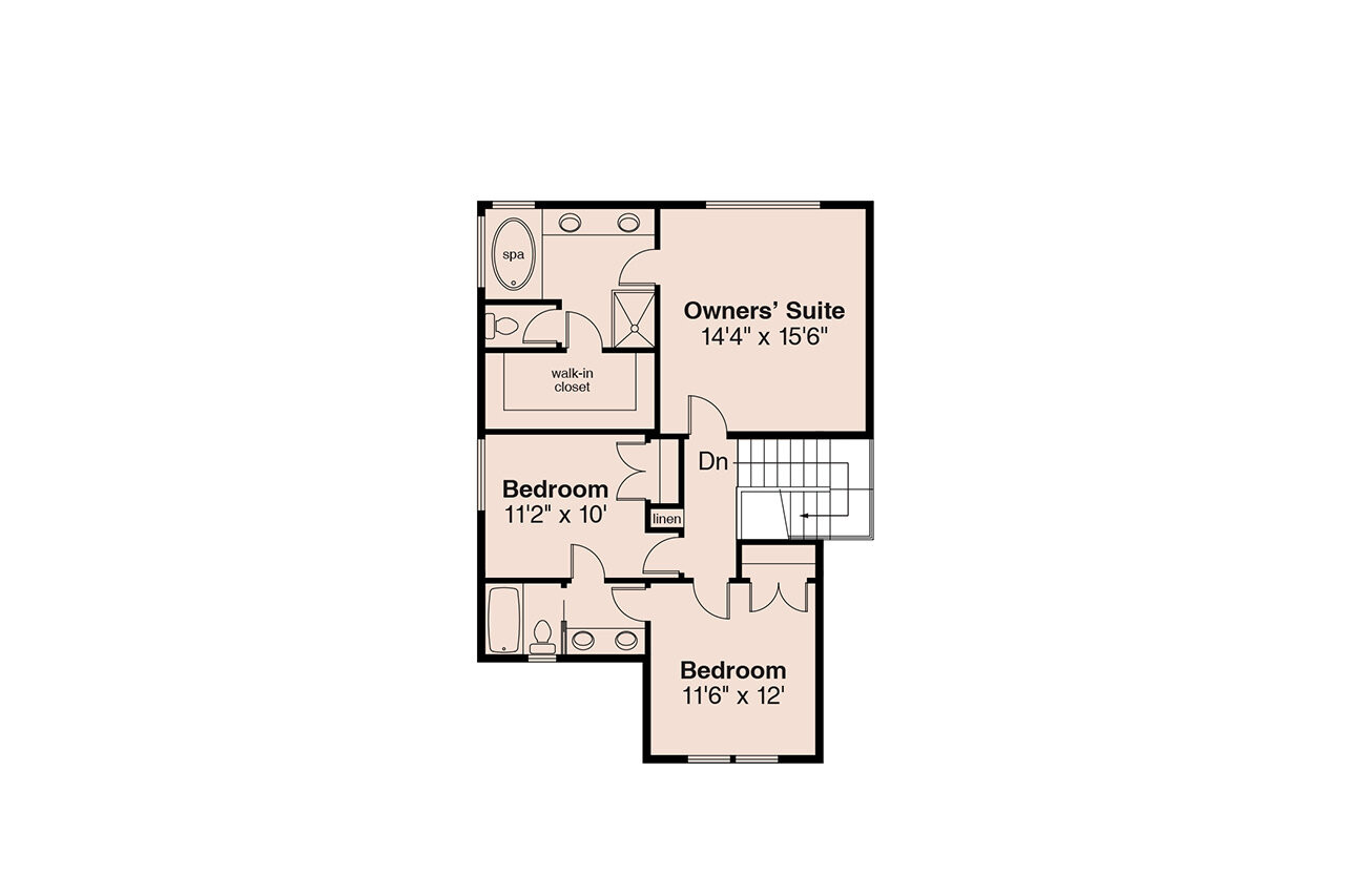 Southwest House Plan - Augusta 30-082 - 2nd Floor Plan 
