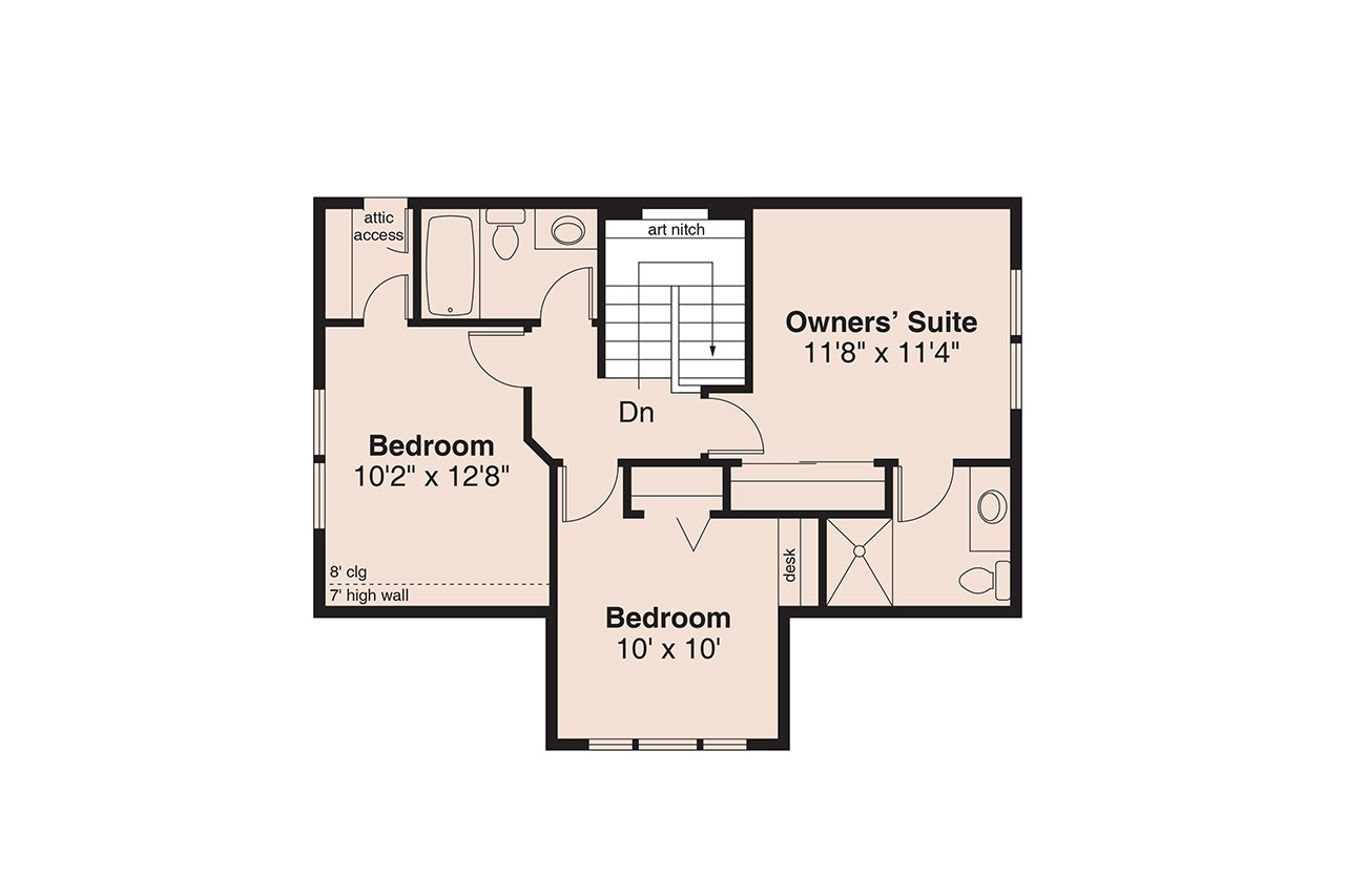 Craftsman House Plan - Dickinson 30-081 - 2nd Floor Plan 