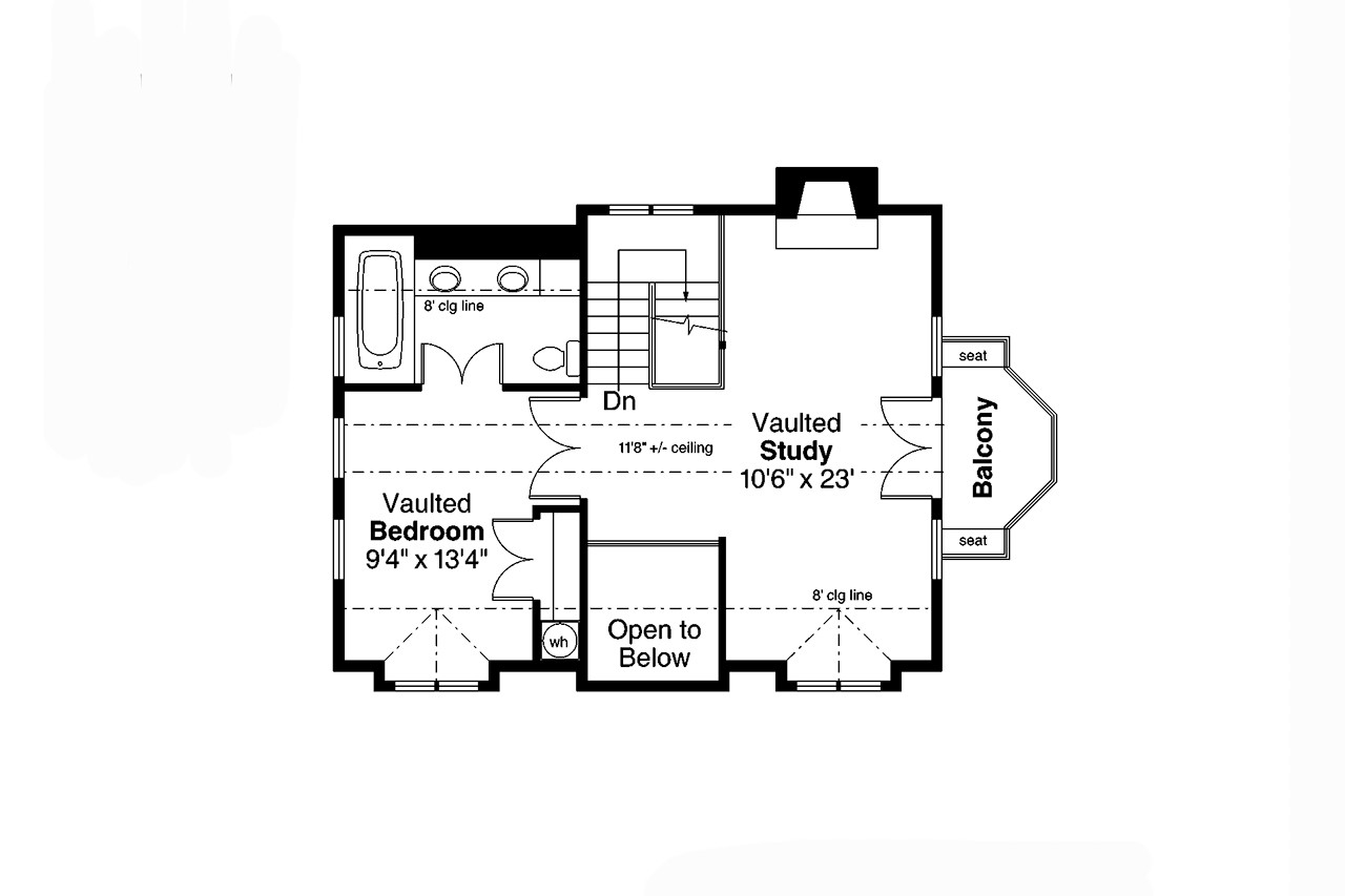 Secondary Image - Cottage House Plan - Jersey 30-070 - 2nd Floor Plan 