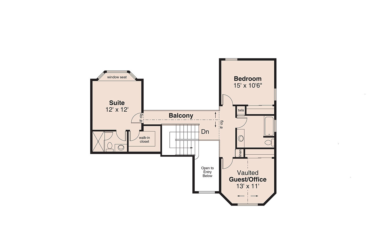 Secondary Image - Farmhouse House Plan - Allegheny 10-204 - 2nd Floor Plan 