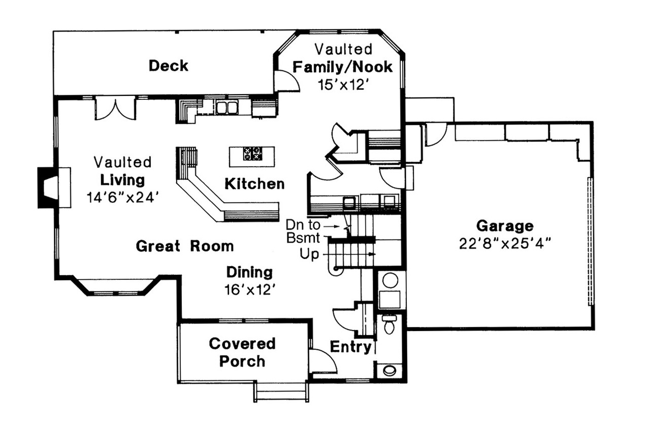 Country House Plan - Olympia 10-210 - 1st Floor Plan 