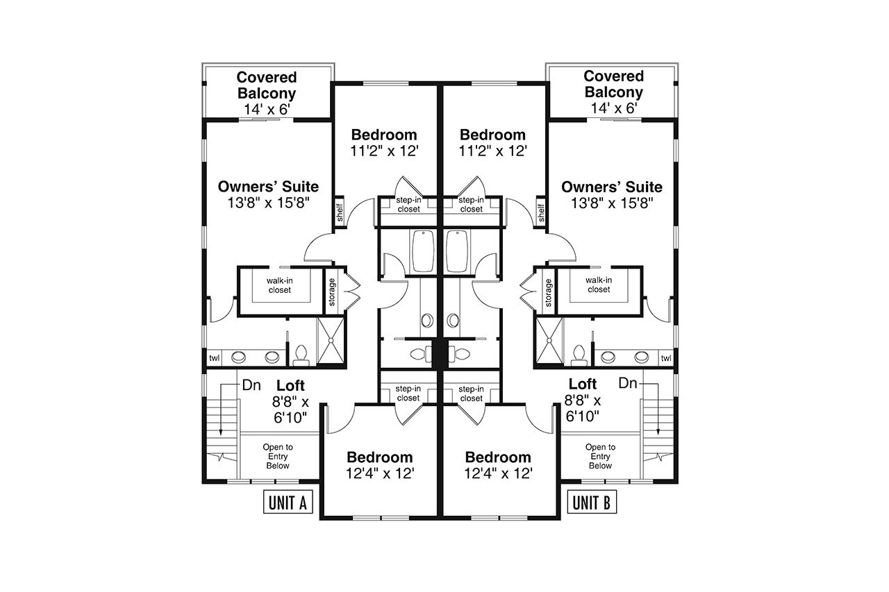 Secondary Image - Prairie House Plan - Haverhill 60-072 - 2nd Floor Plan 