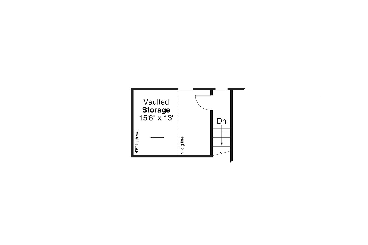 Traditional House Plan - Garage 20-579 - 2nd Floor Plan 
