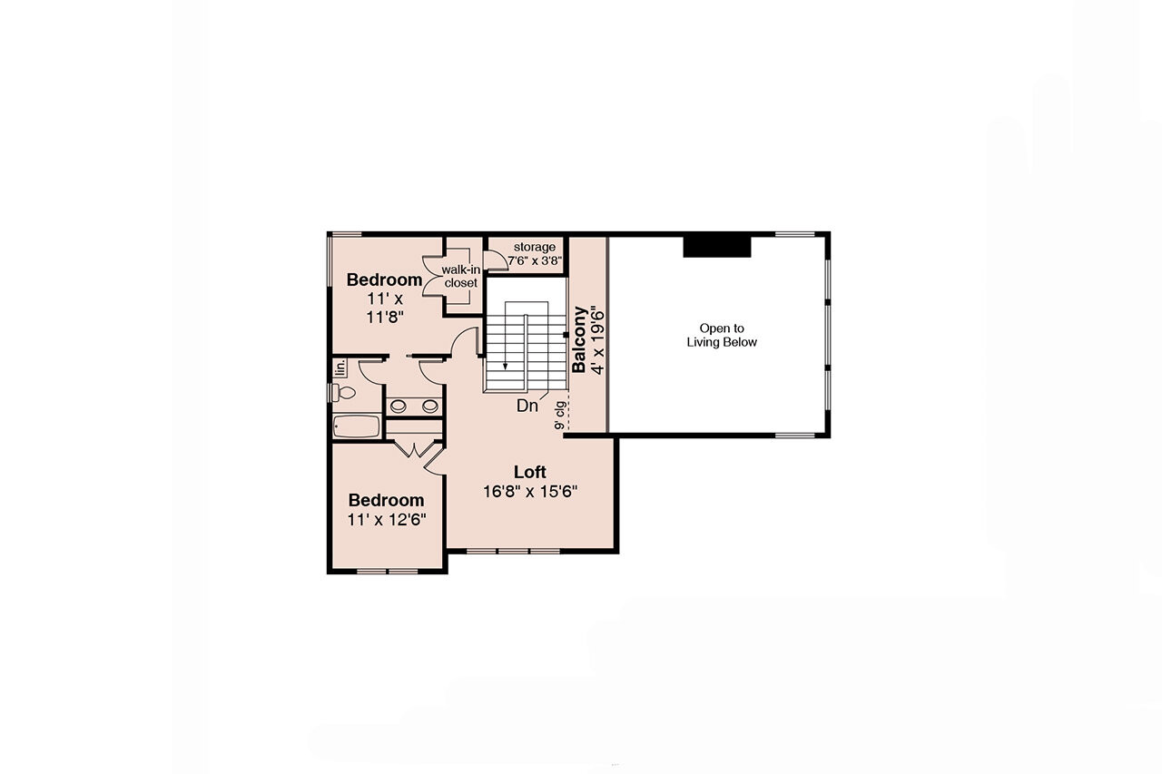 Secondary Image - Craftsman House Plan - Wintercrest 31-407 - 2nd Floor Plan 