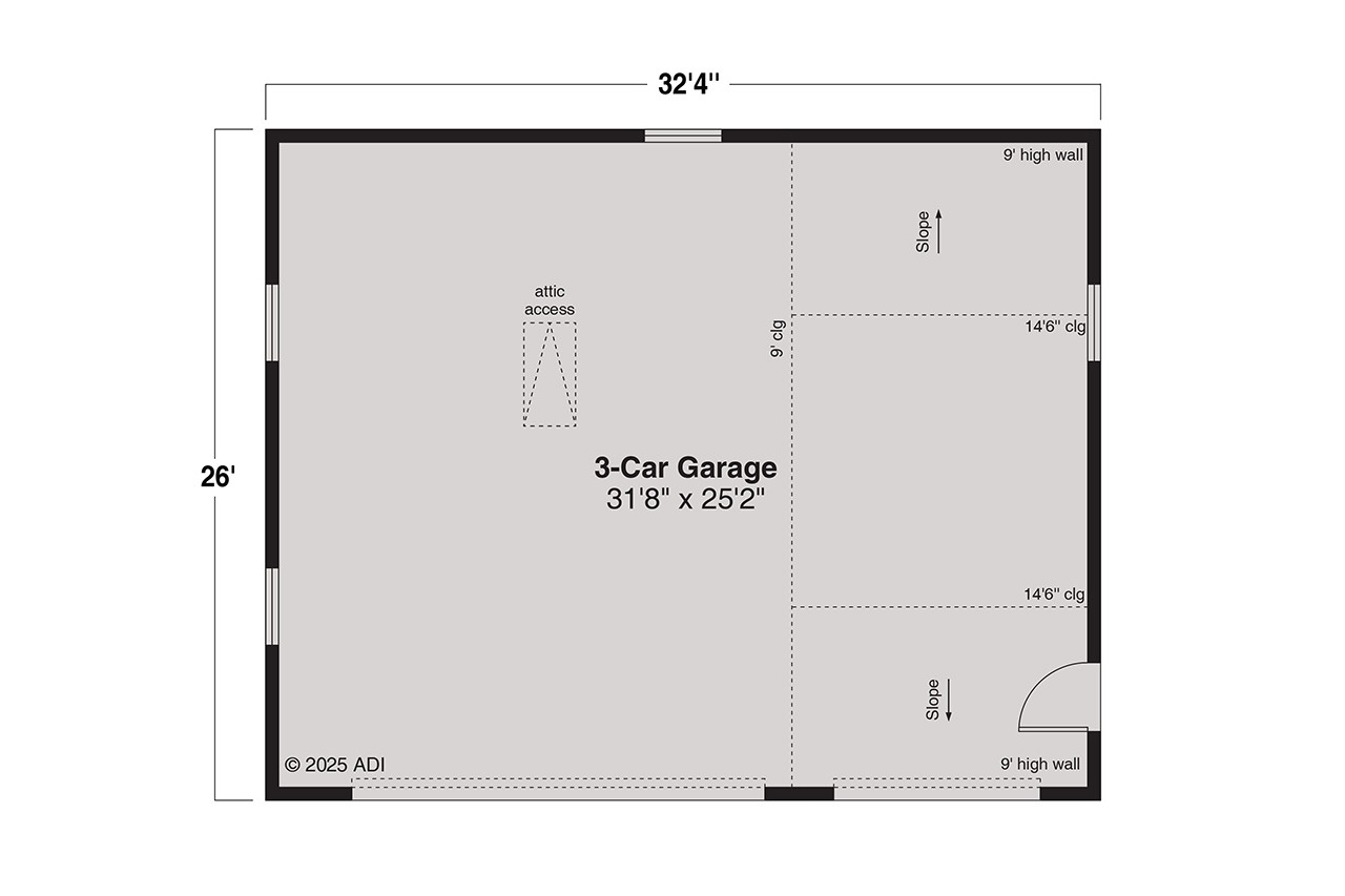 Shingle-Style House Plan - Garage 20-097 - 1st Floor Plan 