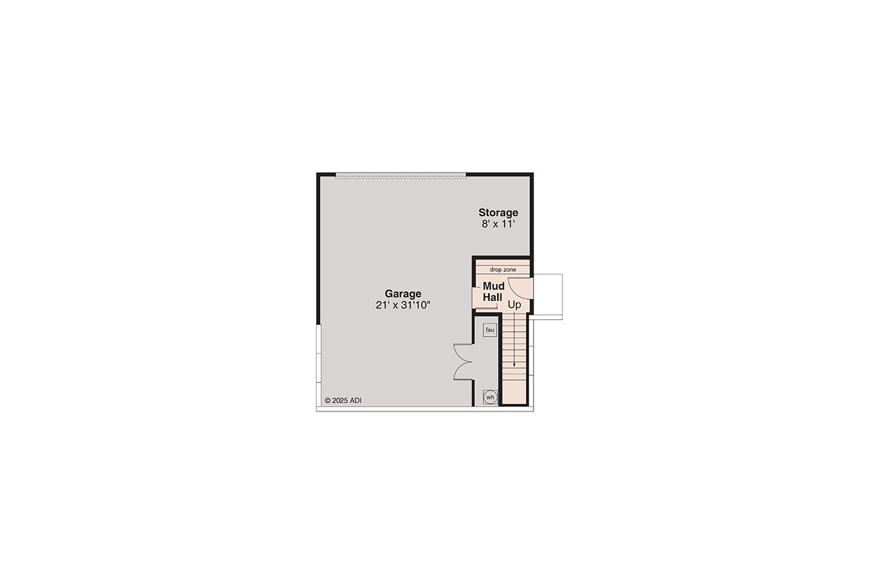 Prairie House Plan - Groveland 5 31-409 - Basement Floor Plan 
