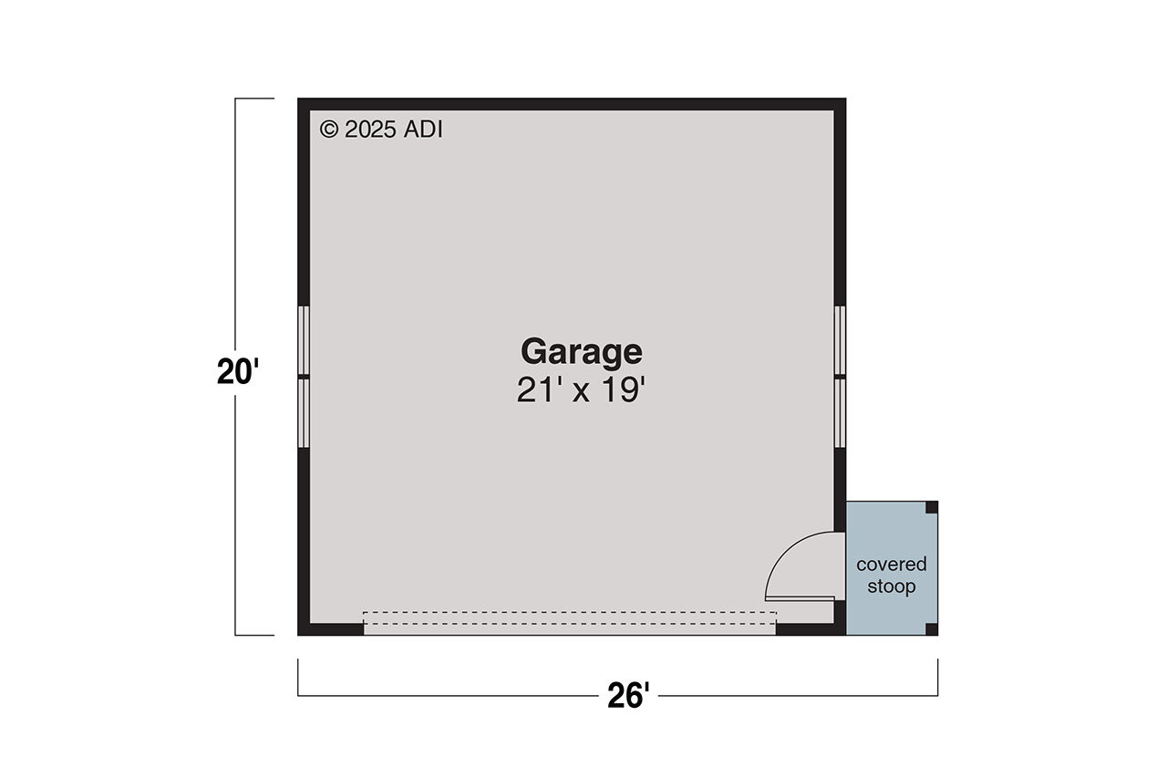 Shingle-Style House Plan - Garage 20-246 - 1st Floor Plan 