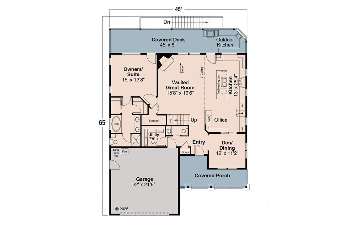 Farmhouse House Plan - Foxboro 2 31-415 - 1st Floor Plan 