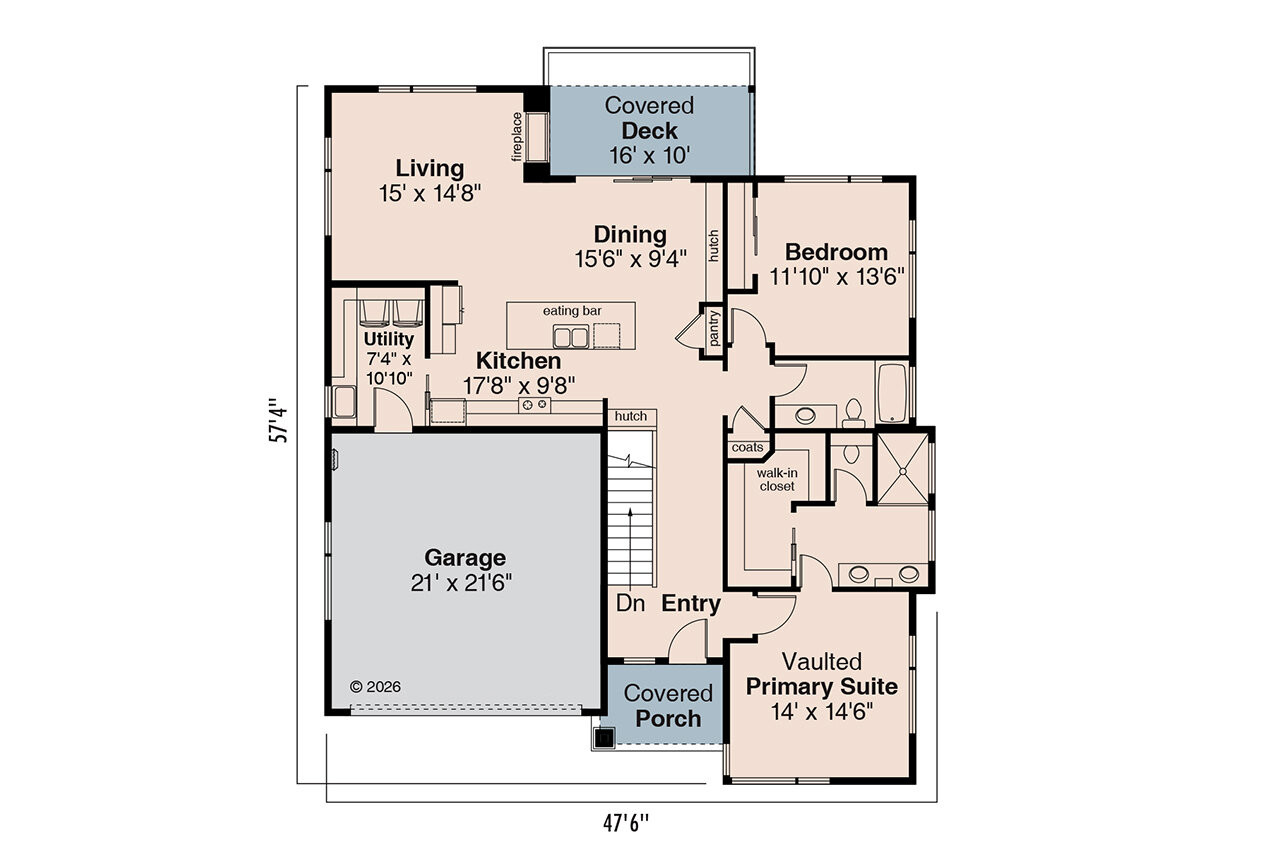 Modern House Plan - Cypress Ridge 31-451 - 1st Floor Plan 