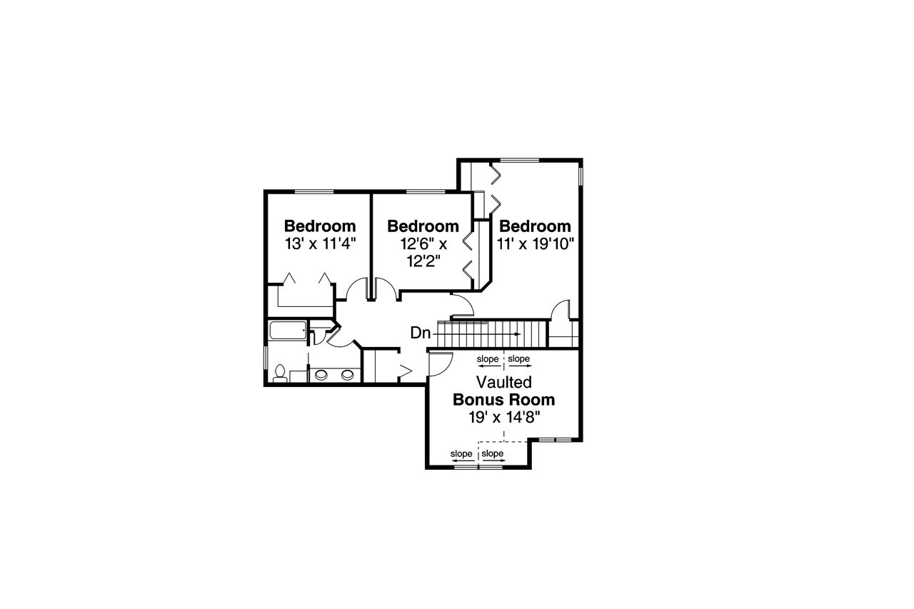 Secondary Image - Craftsman House Plan - Hillsborough 30-870 - 2nd Floor Plan 
