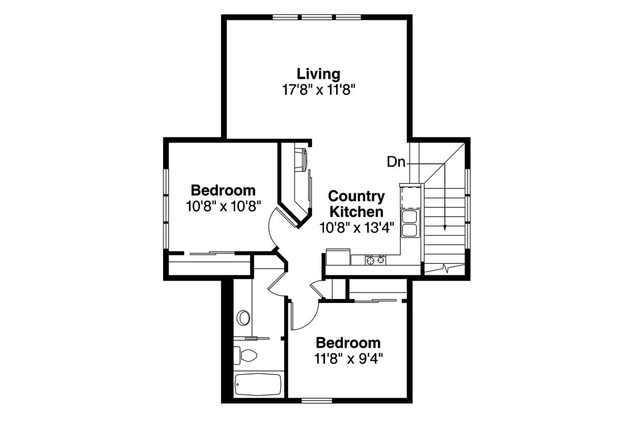 Secondary Image - Cottage House Plan - 20-141 - 2nd Floor Plan 