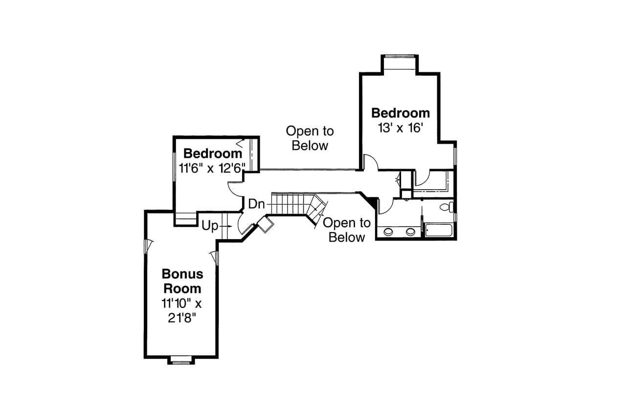 Secondary Image - European House Plan - Manchester 10-183 - 2nd Floor Plan 