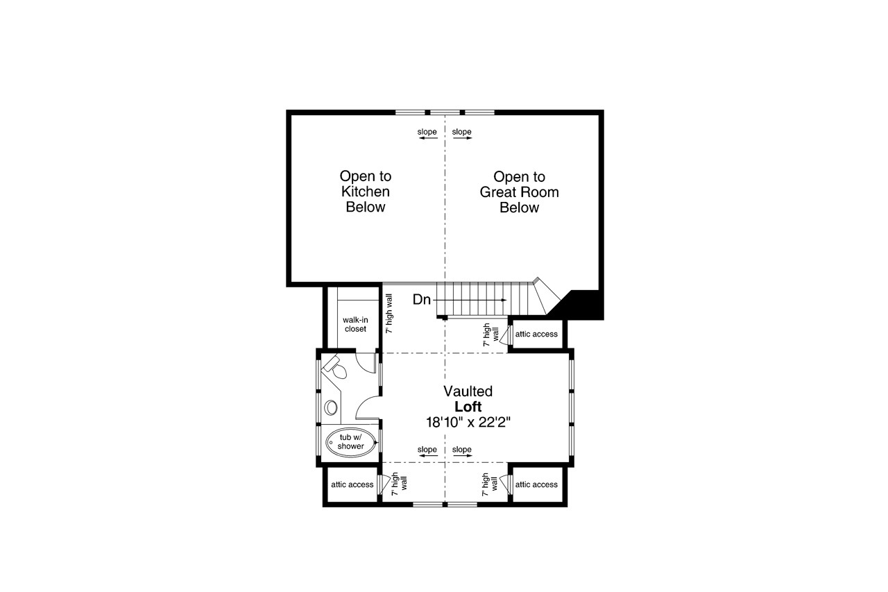 Secondary Image - Cottage House Plan - Mosier 31-238 - 2nd Floor Plan 