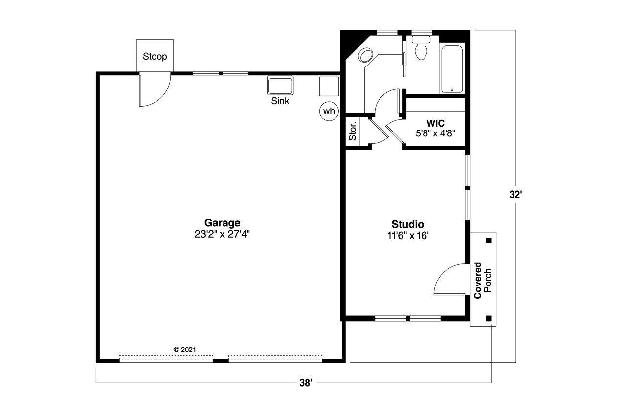 Traditional House Plan - 20-035 - 1st Floor Plan 