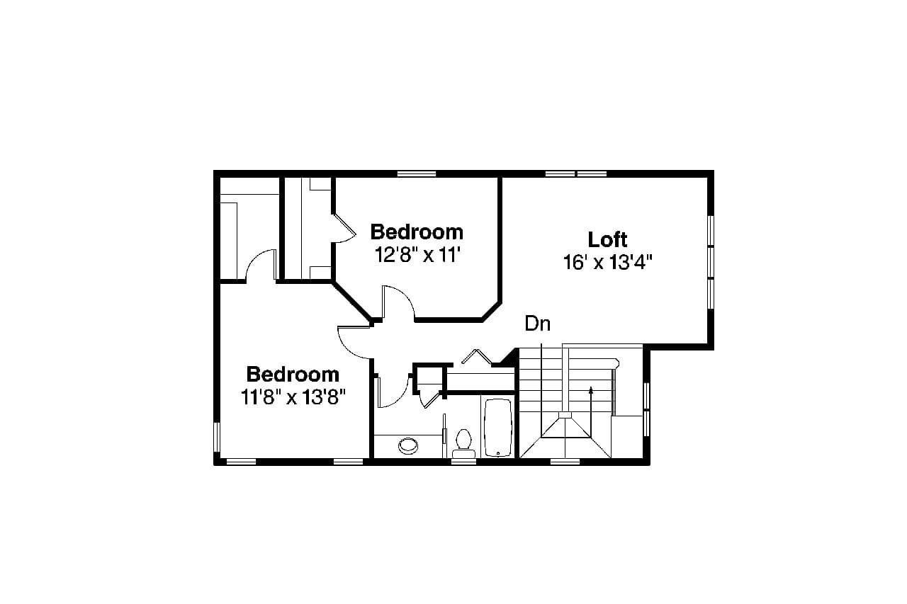 Secondary Image - Contemporary House Plan - Montrose II 30-822 - 2nd Floor Plan 