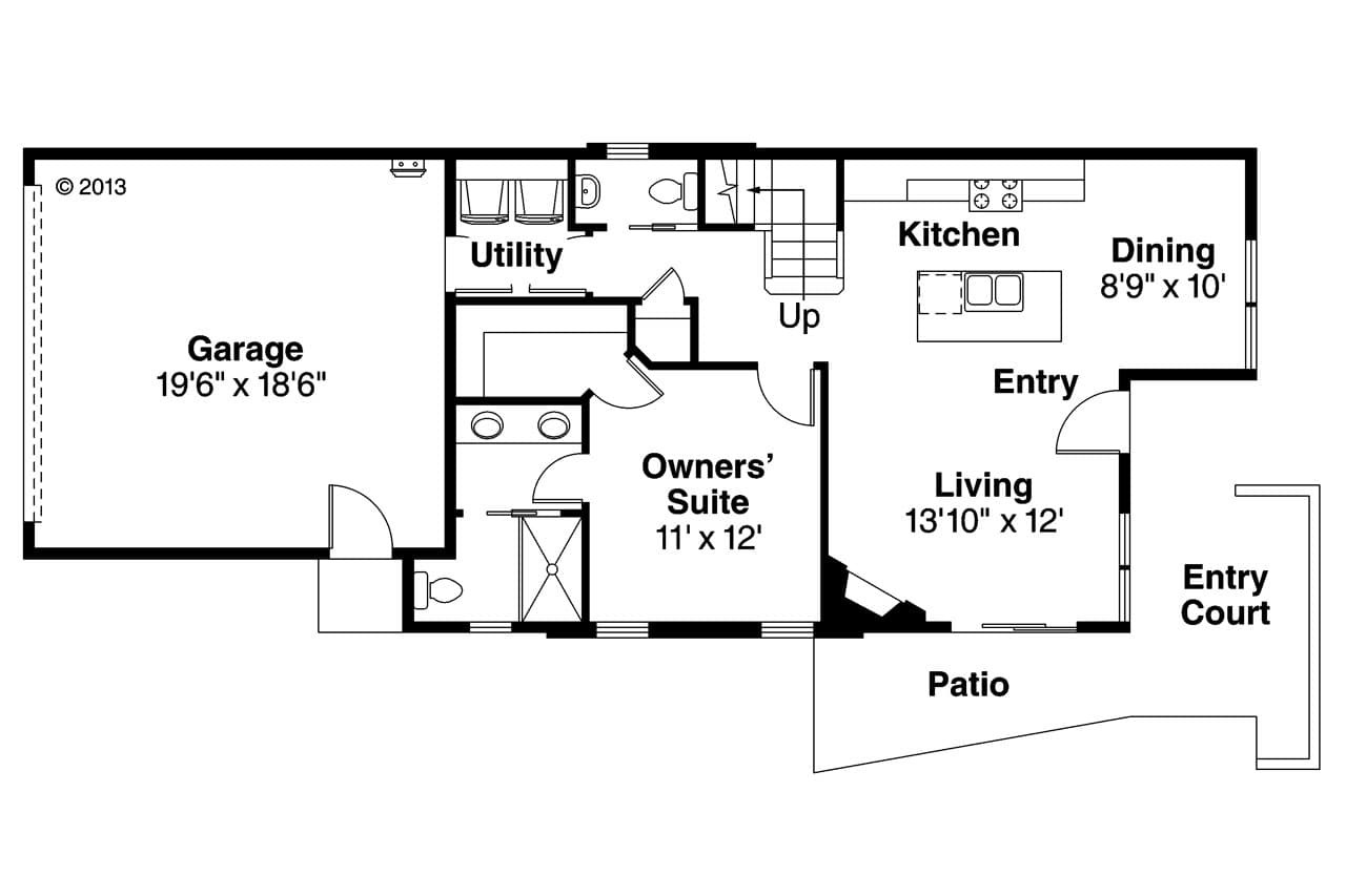 Modern House Plan - Sandstone 30-926 - 1st Floor Plan 