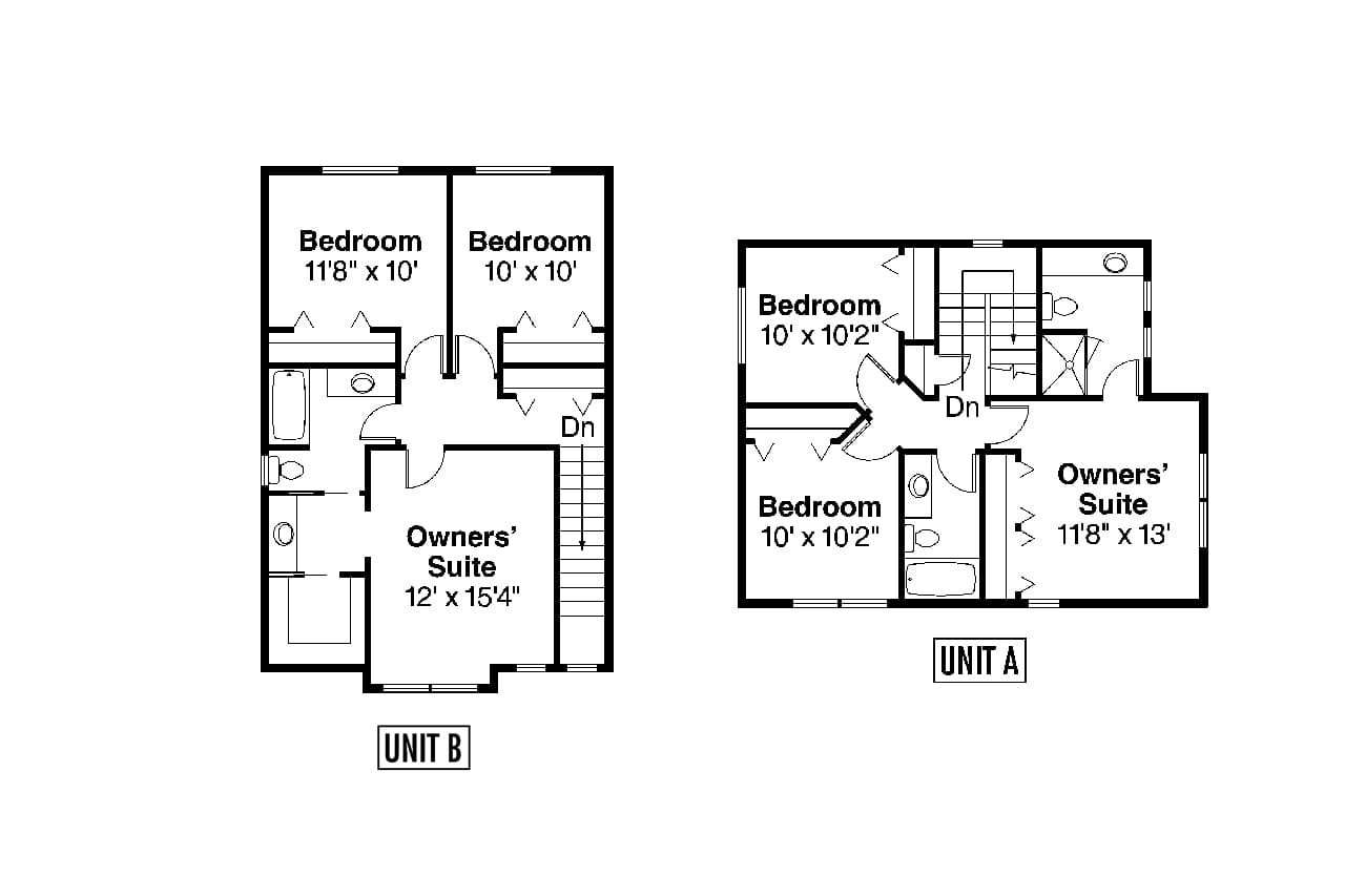 Secondary Image - Country House Plan - Vernon 60-019 - 2nd Floor Plan 