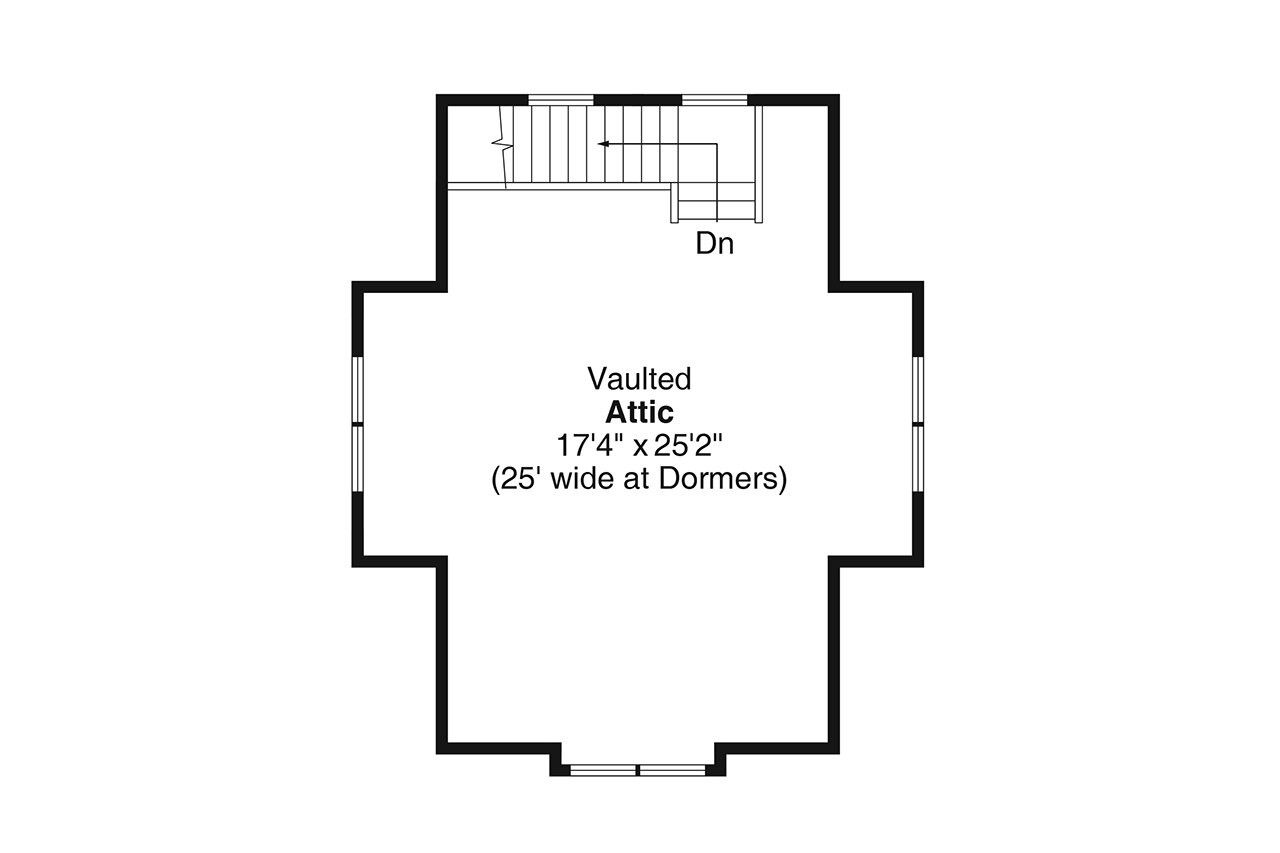 Craftsman House Plan - 20-087 - 2nd Floor Plan 