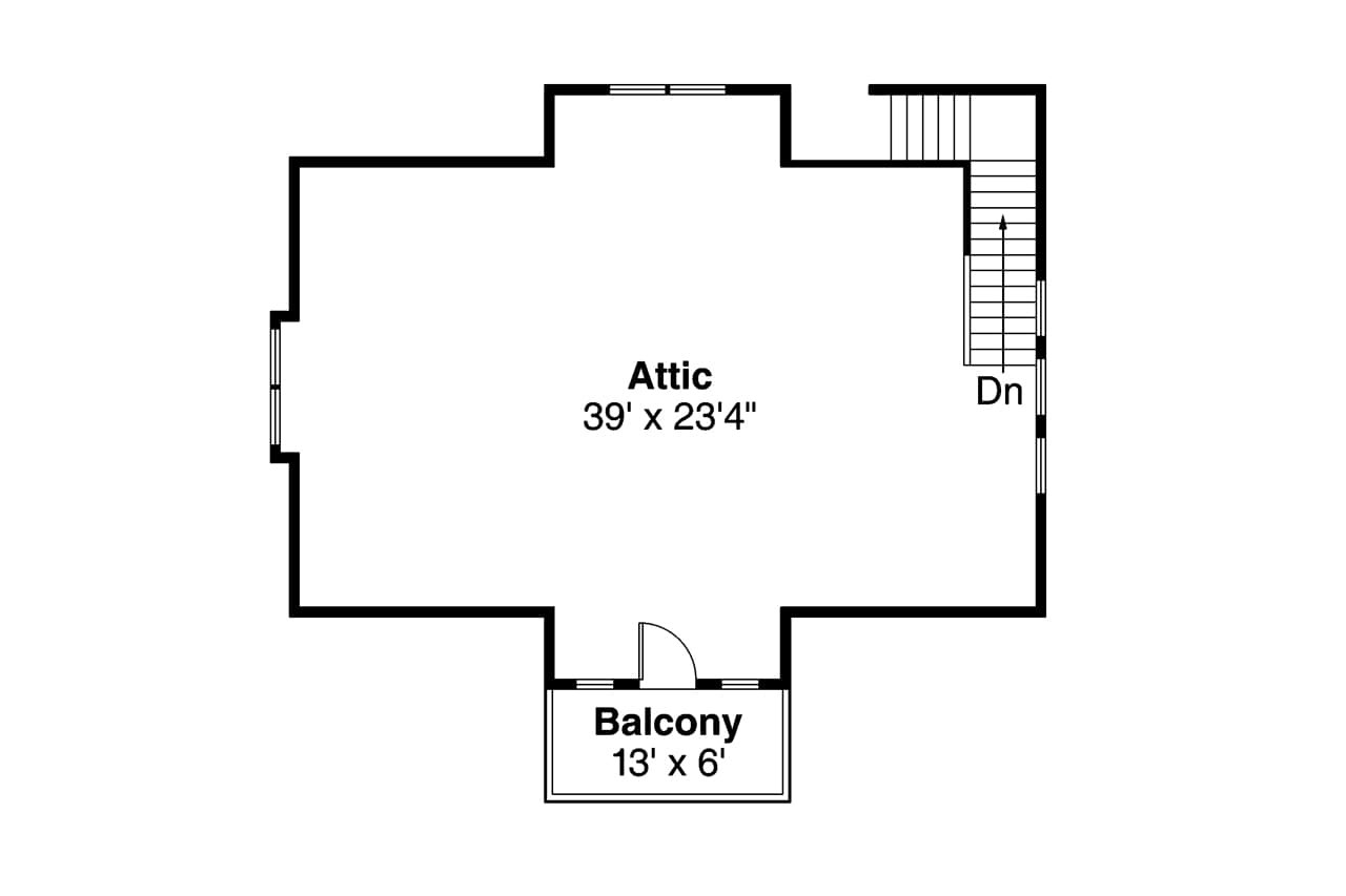 Secondary Image - Craftsman House Plan - 20-099 - 2nd Floor Plan 