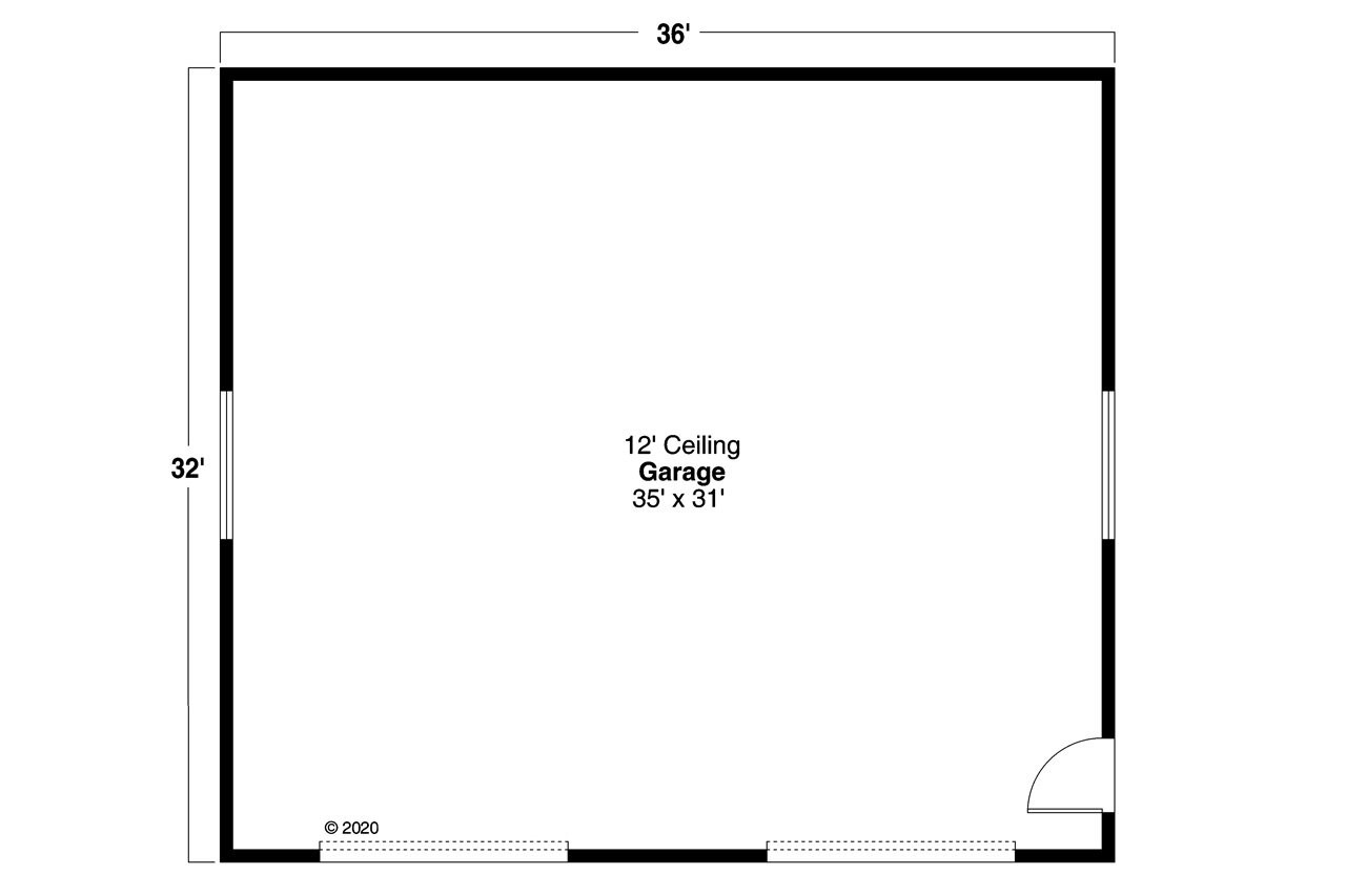 Traditional House Plan - 20-065 - 1st Floor Plan 