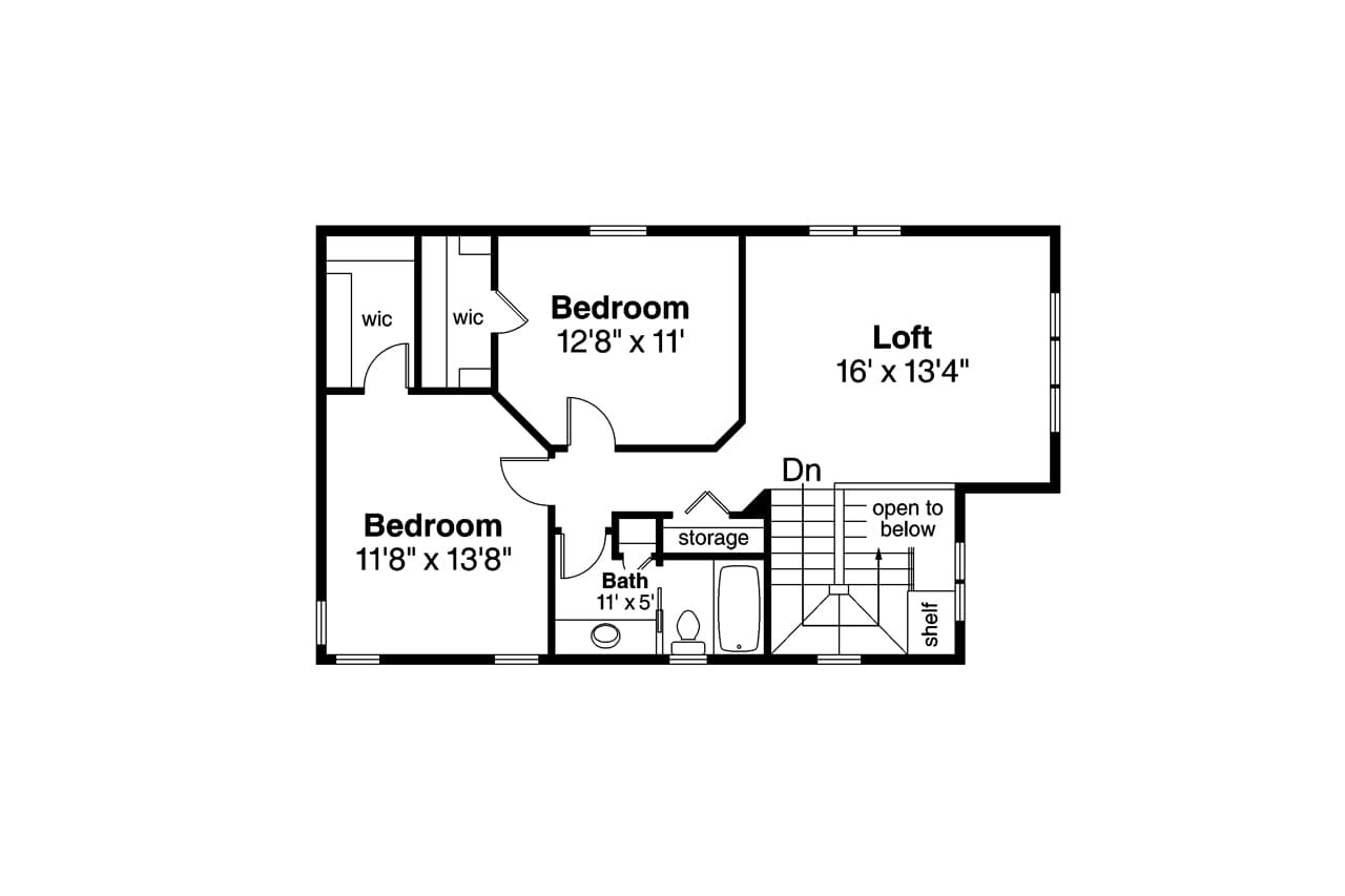 Contemporary House Plan - Montrose 30-823 - 2nd Floor Plan 