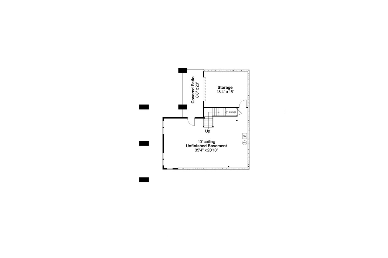 Craftsman House Plan - Meriweather 30-502 - Basement Floor Plan 