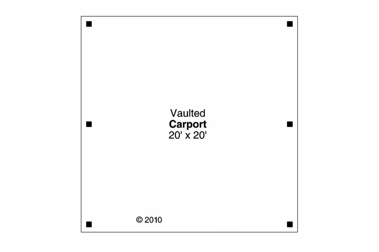 Traditional House Plan - Carport 20-062 - 1st Floor Plan 