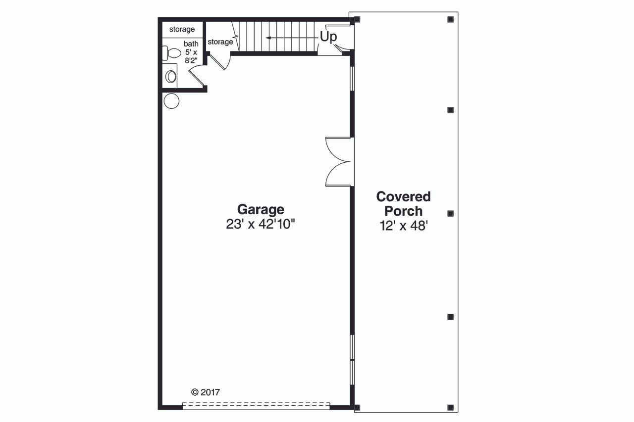 Craftsman House Plan - 20-157 - 1st Floor Plan 