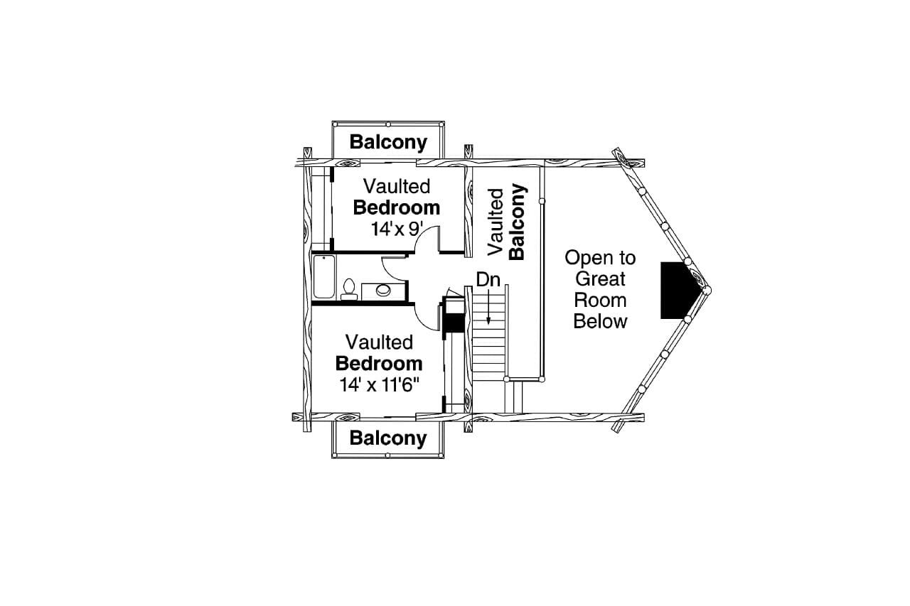 Stillwater A-Frame House Plan - Second Floor Plan -  