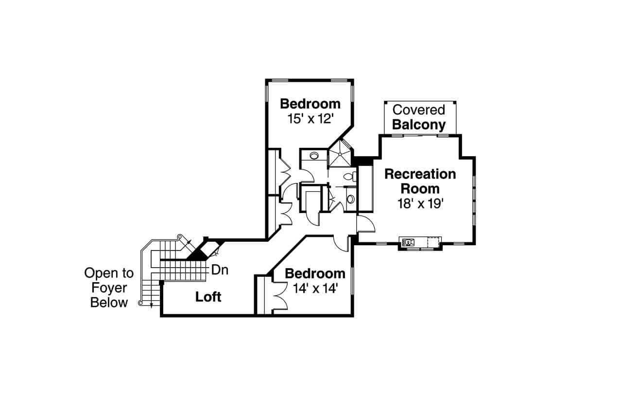 Secondary Image - Craftsman House Plan - Bethany 30-272 - 2nd Floor Plan 