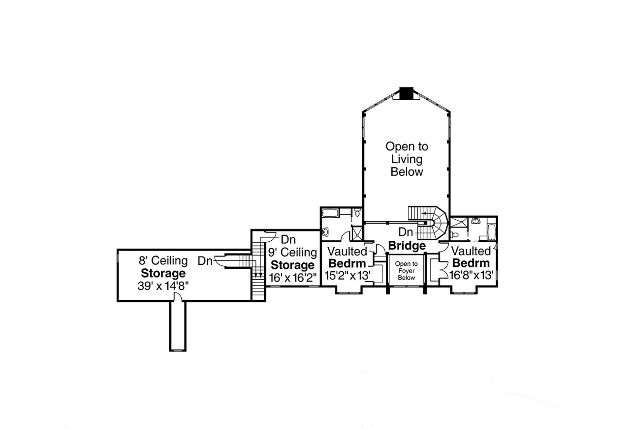 Lodge Style House Plan - Coeur d'Alene 30-634 - 2nd Floor Plan 