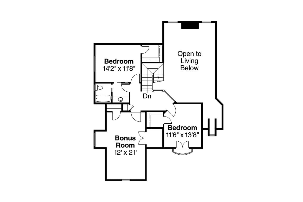 Secondary Image - European House Plan - Wedgewood 30-629 - 2nd Floor Plan 