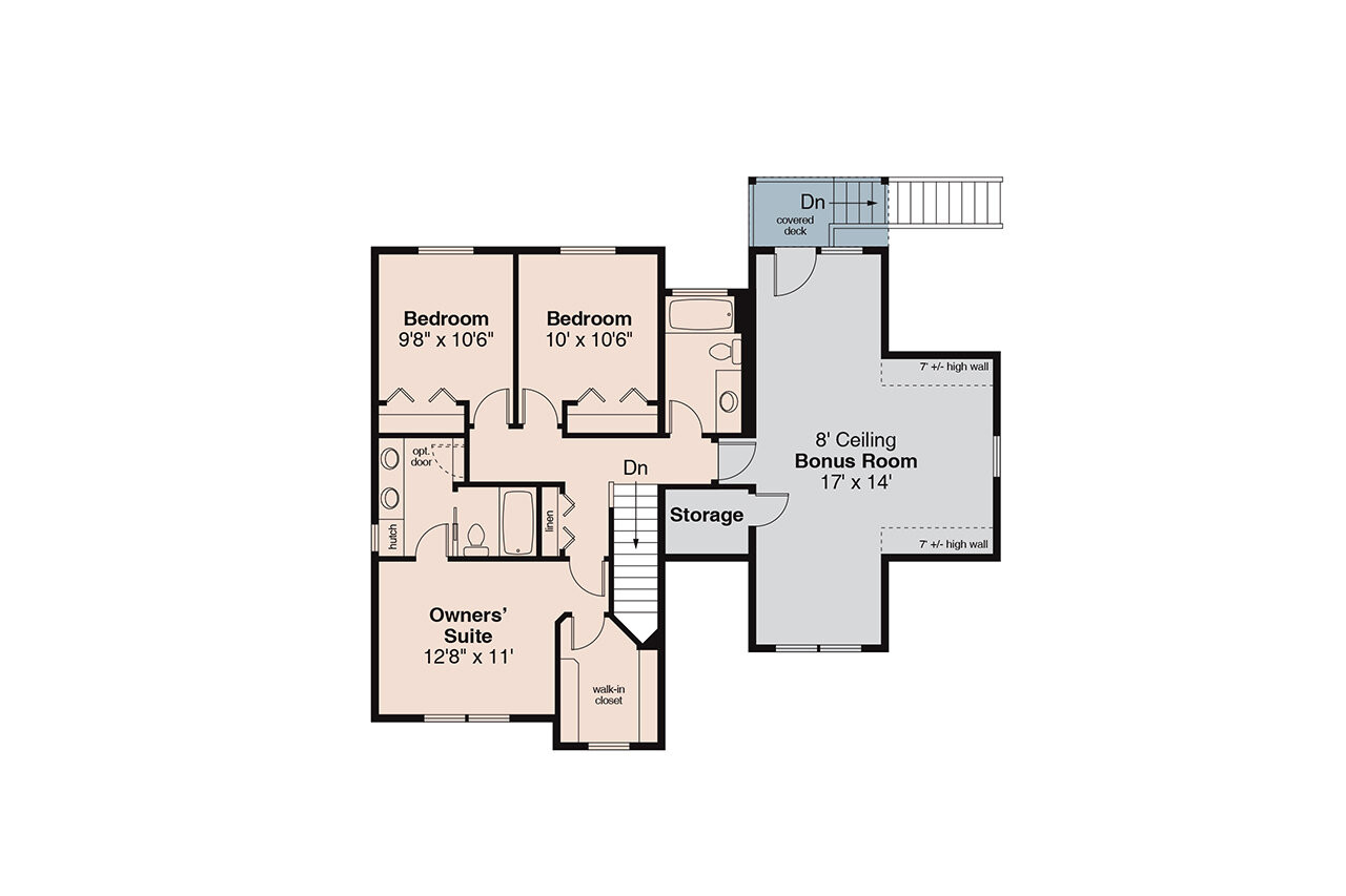 Secondary Image - Craftsman House Plan - Mallory 30-576 - 2nd Floor Plan 