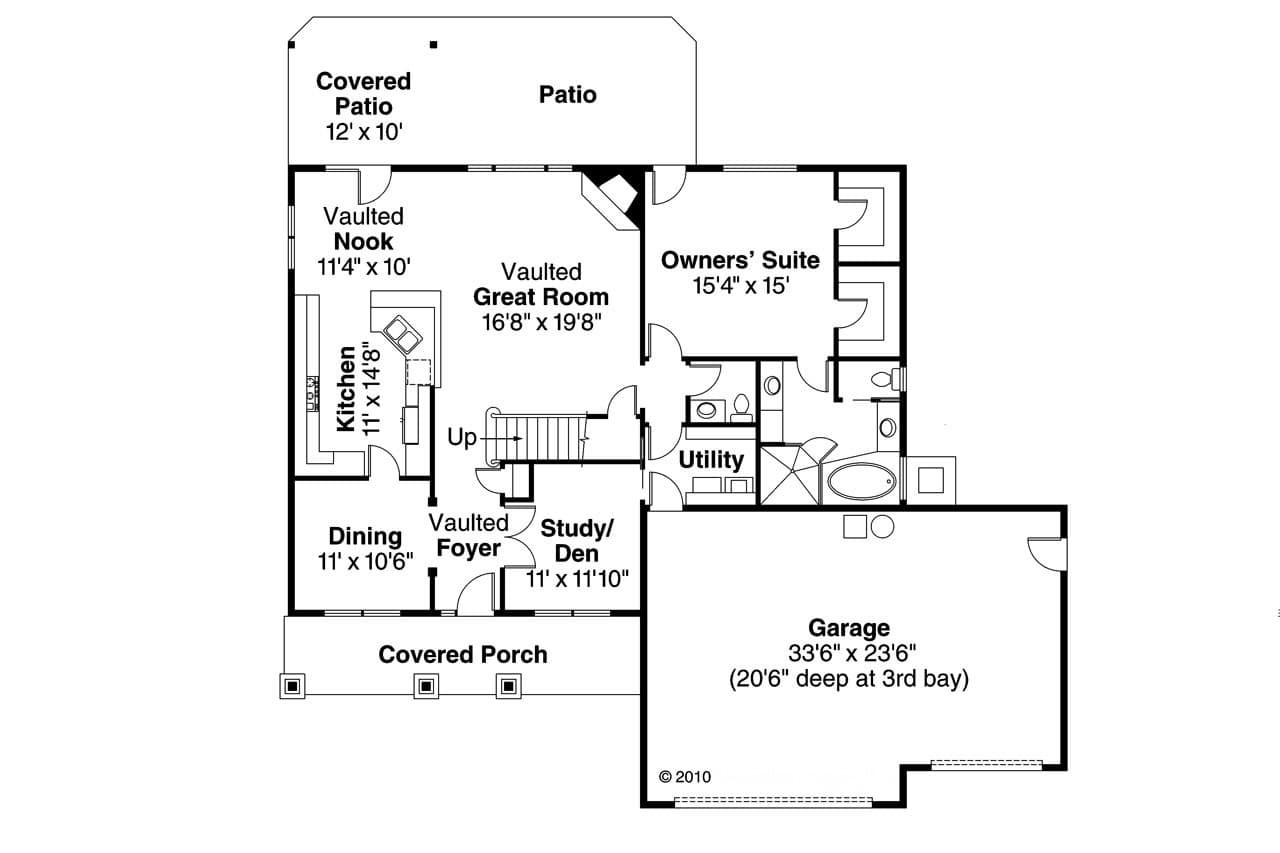 Country House Plan - Whitehaven 30-431 - 1st Floor Plan 