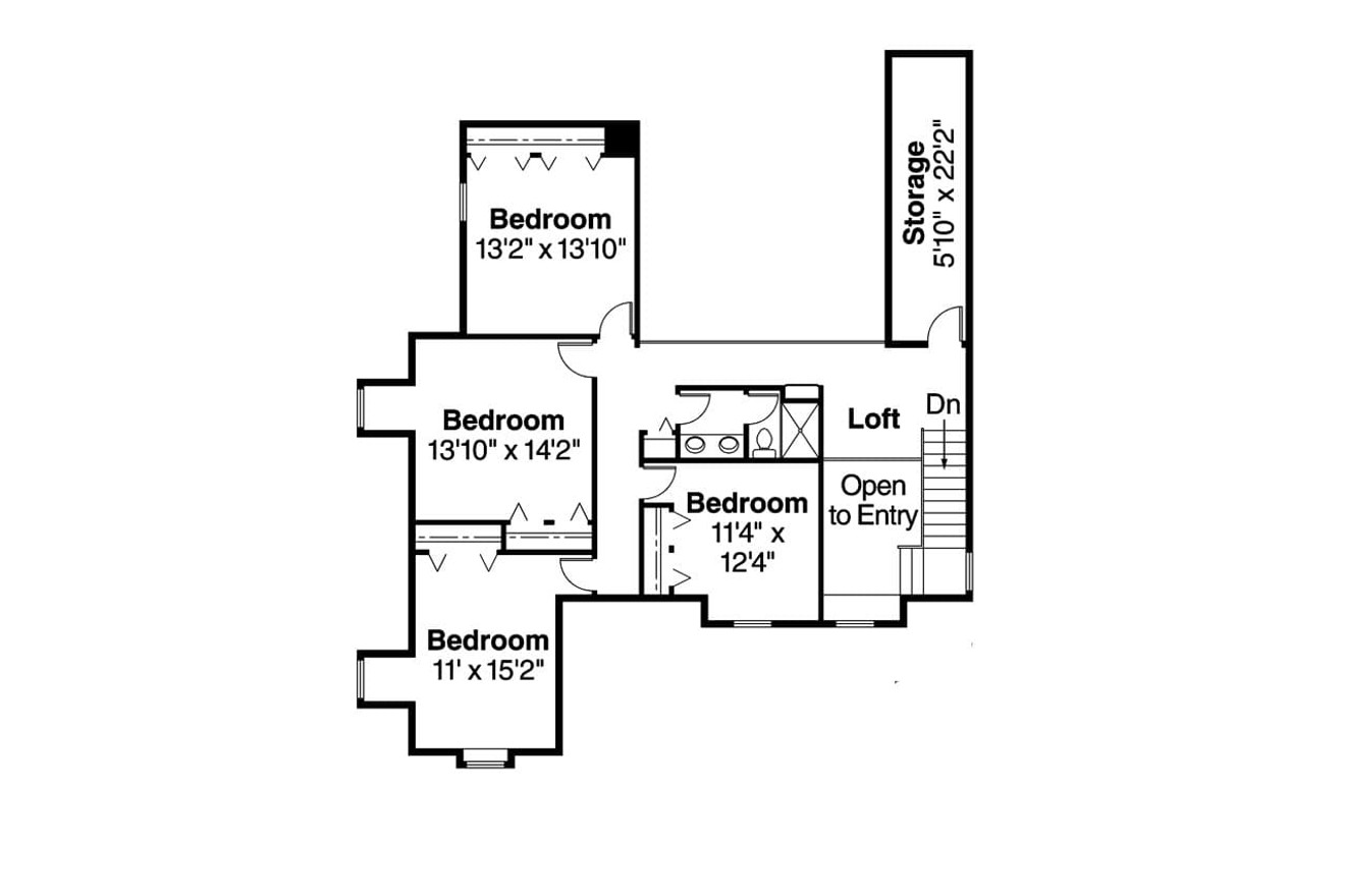 Secondary Image - Country House Plan - Clayton 10-292 - 2nd Floor Plan 