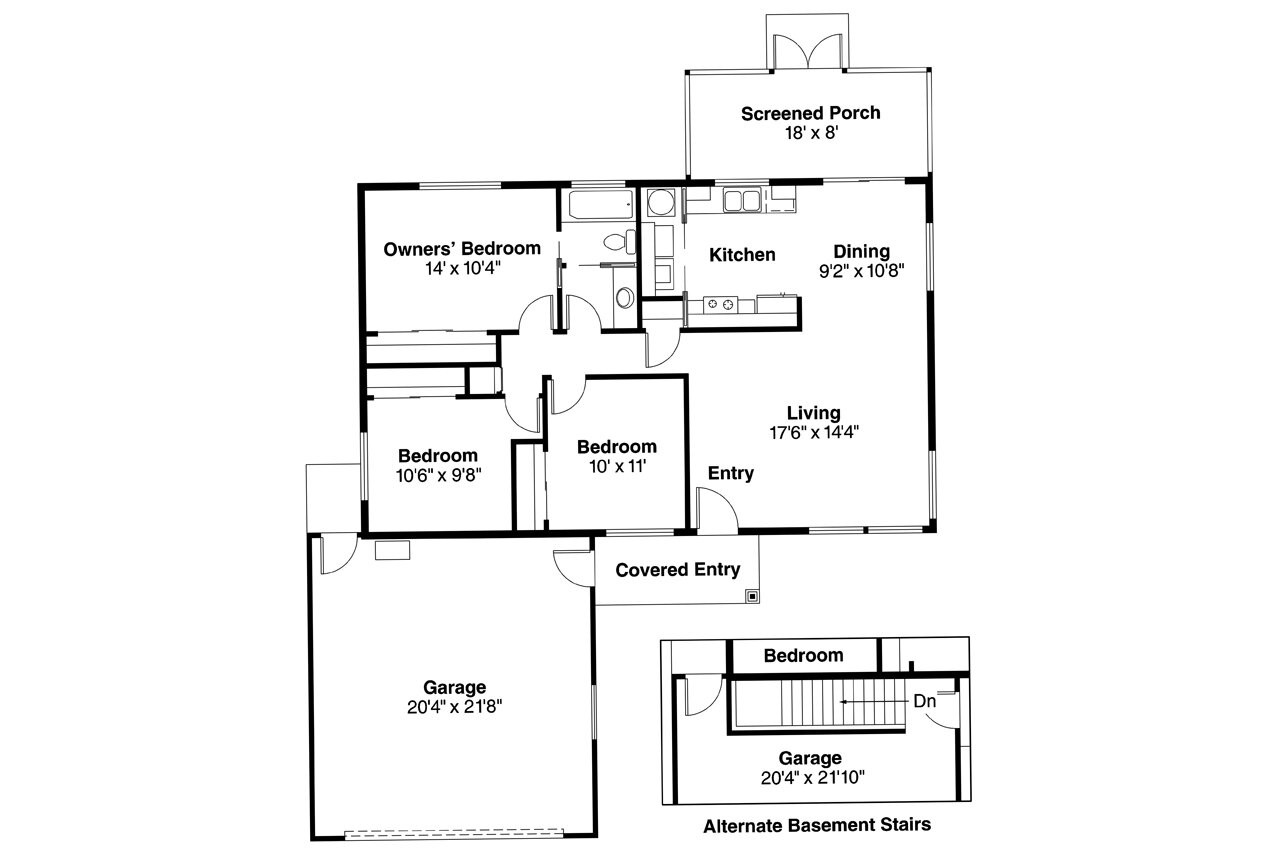 Mediterranean House Plan - Topaz 11-087 - 1st Floor Plan 