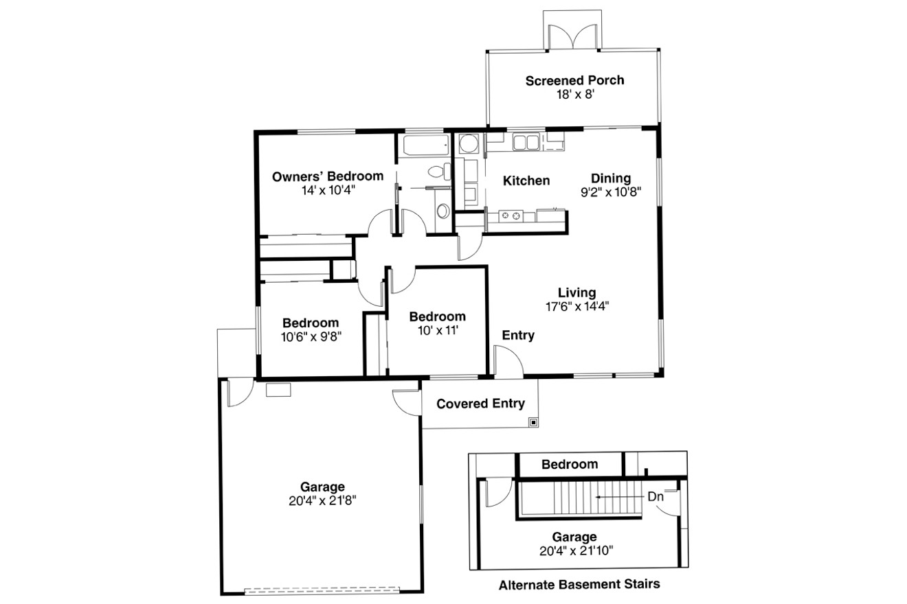 Mediterranean House Plan - Topaz 11-087 - 1st Floor Plan 