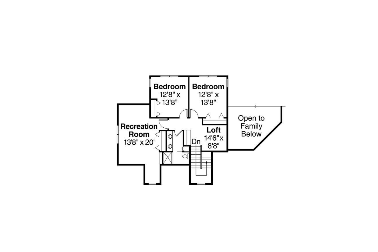 Secondary Image - Tuscan House Plan - Meridian 30-312 - 2nd Floor Plan 