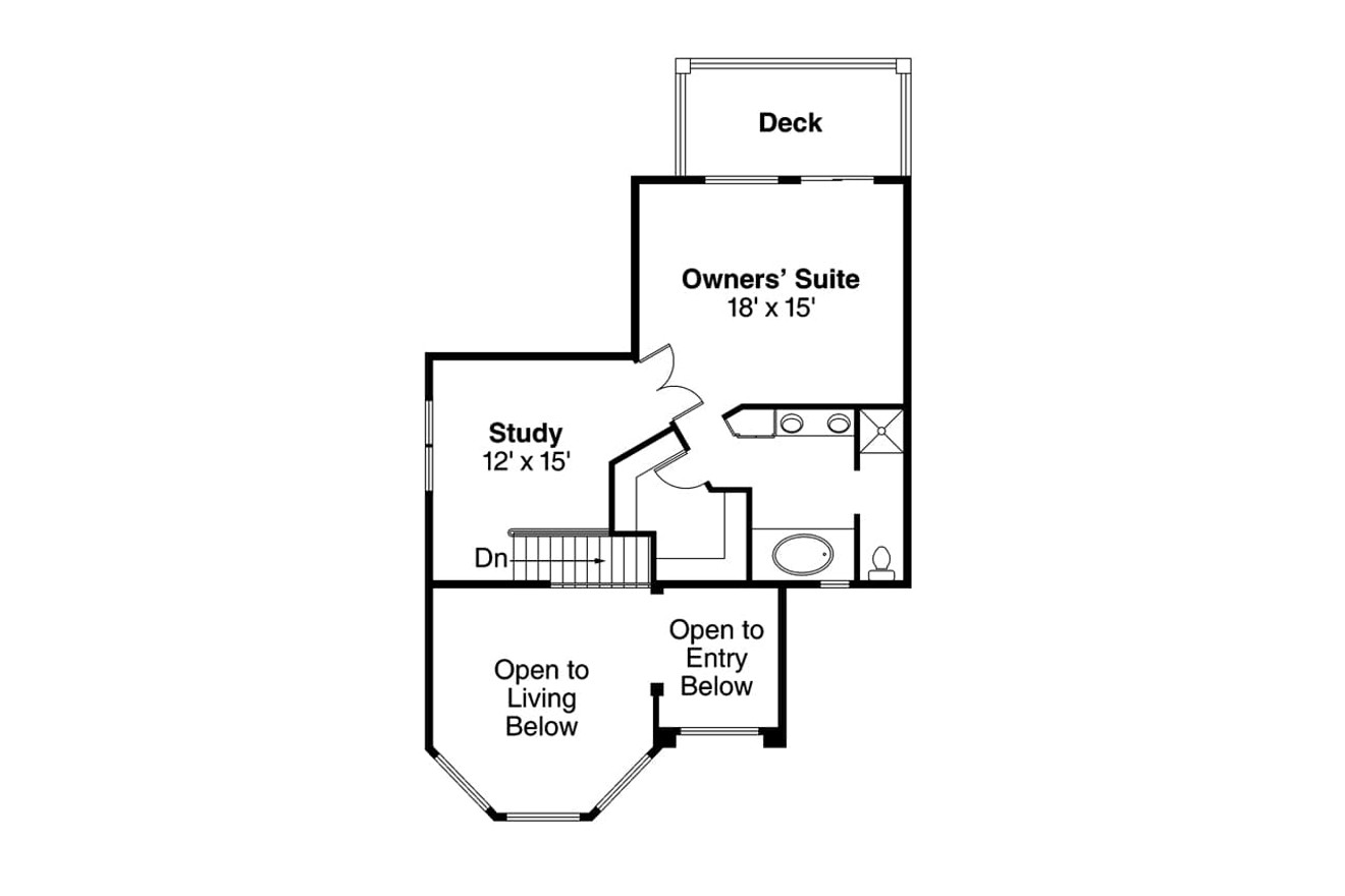 Secondary Image - Southwest House Plan - Warrington 11-036 - 2nd Floor Plan 