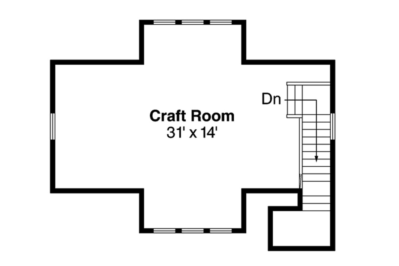 Secondary Image - Craftsman House Plan - 20-049 - 2nd Floor Plan 