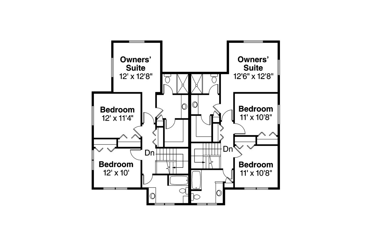 Secondary Image - Country House Plan - Hendrick 60-034 - 2nd Floor Plan 